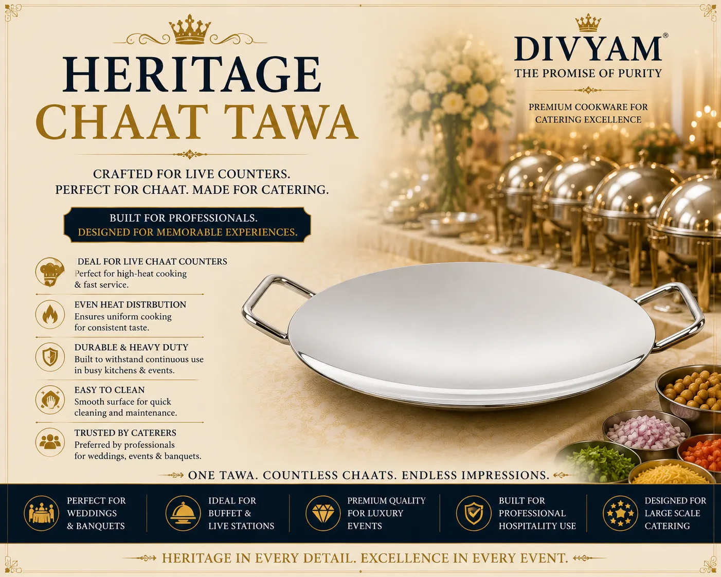 Heritage Chaat Tawa presentation by D I V Y A M®